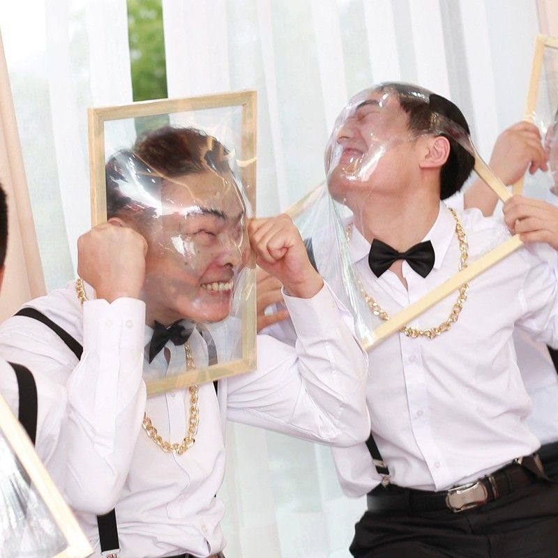 接亲游戏面目全非框木框保鲜膜相框整蛊接亲拦堵门整新郎游戏道具,淘宝优惠券,粉丝福利购,淘宝优惠卷