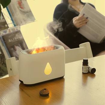 ສ້າງສັນ flame aromatherapy humidifier ເຄື່ອງ aromatherapy spits ວົງຄວັນຢາສູບສໍາລັບເຮືອນຫ້ອງນອນແສງສະຫວ່າງສຽງອາກາດຂະຫນາດນ້ອຍຂອງປະທານແຫ່ງນ້ໍາມັນທີ່ສໍາຄັນ