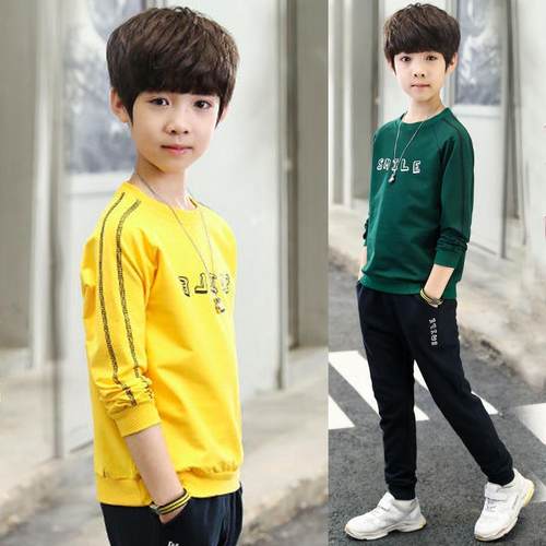 男童春秋装中大儿童长袖t恤2024新款打底衫上衣潮牌卫衣洋气潮帅 - 图3