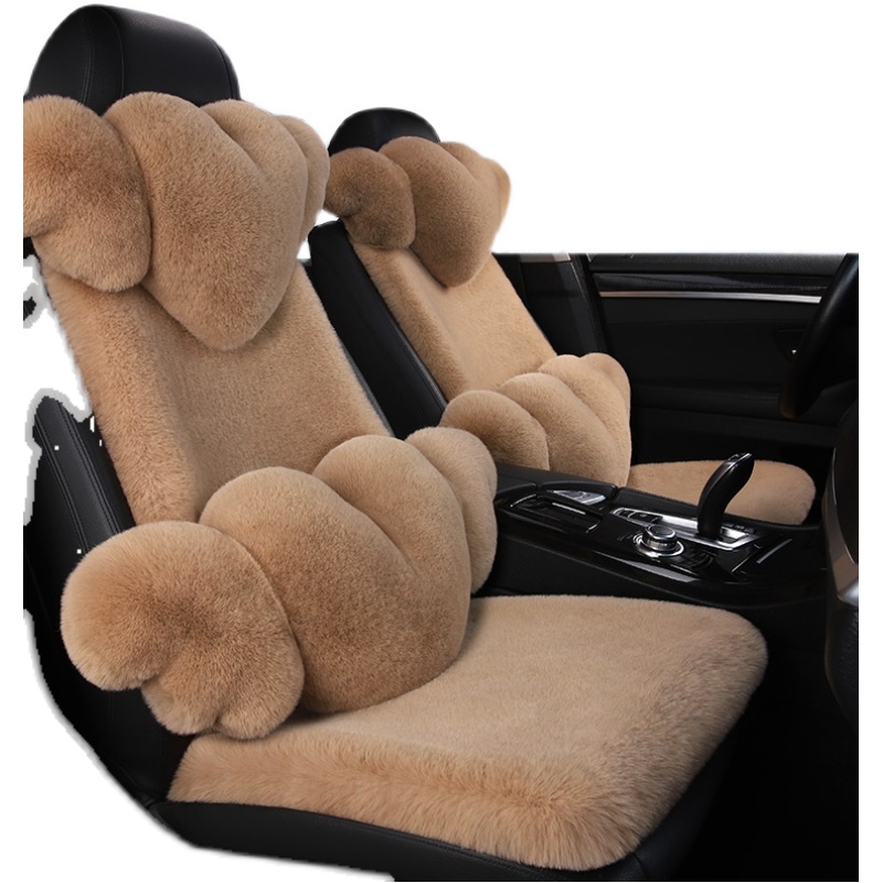 冬季毛绒汽车坐垫冬季保暖免捆绑女时尚个性网红汽车坐垫加厚通用