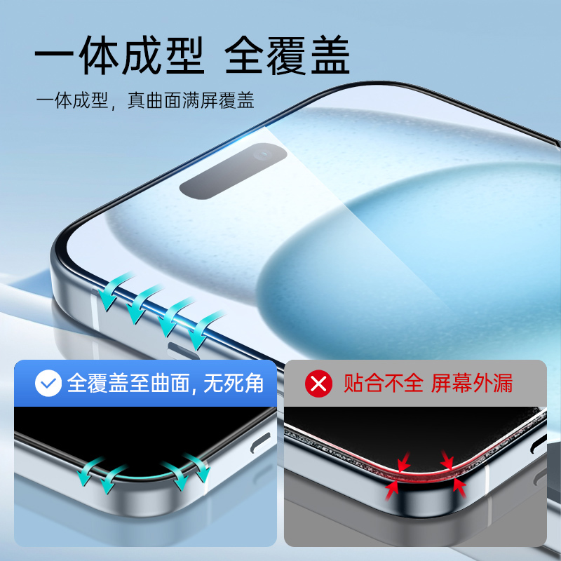 亿色适用苹果15Pro Max康宁钢化膜iPhone15新款Max手机贴膜15全屏15镜头膜防摔Pro防窥Plus屏幕-图2