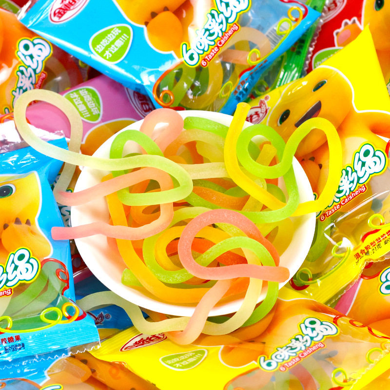 金稻谷奶龙6味彩绳果汁软糖童年回忆怀旧零食儿童糖果便利店,淘宝优惠券,粉丝福利购,淘宝优惠卷