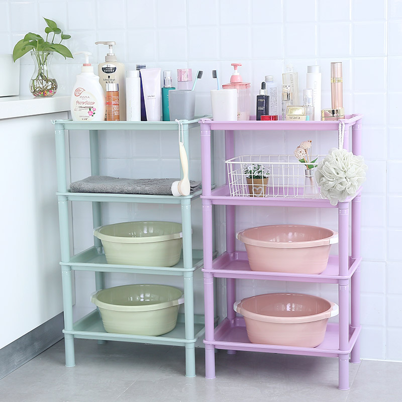 浴室多层塑料整理置物架客厅厨房收纳架储物架浴室化妆品收纳架