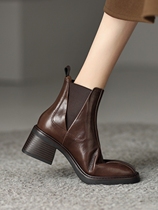 Italian Corso Venezia Short Boots Women 2022 New Autumn Winter Women Boots Genuine Leather Martin boots Chimney Boots