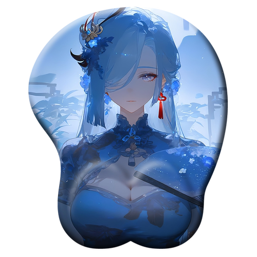 芙宁娜3D立体硅胶护腕鼠标垫二次元动漫游戏原神系列禁欲系护垫 - 图0