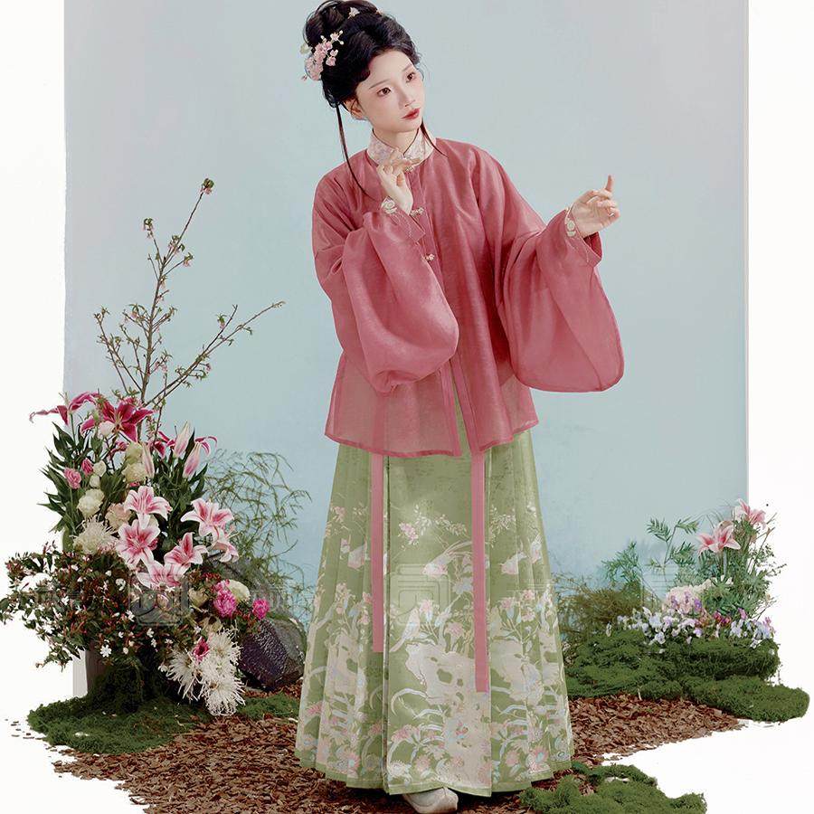 无贰集【游园惊梦】明制立领对襟衫短比甲马面裙日常春款汉服,淘宝优惠券,粉丝福利购,淘宝优惠卷