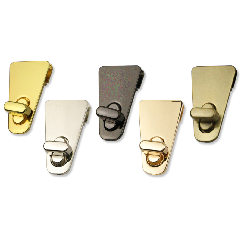 外径28mm箱包五金配件三角形锁扣 包包手袋开关拧锁 锌合金装饰锁 - 图3