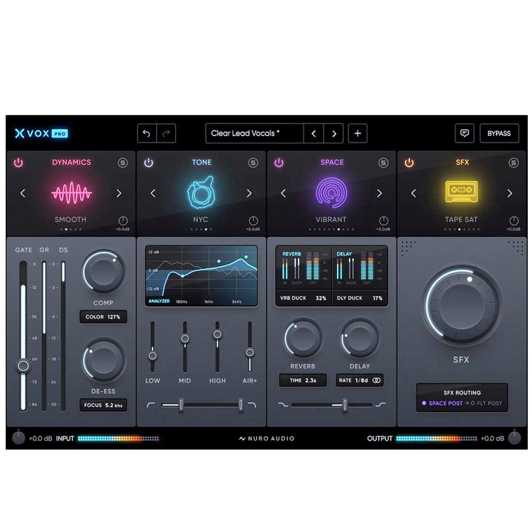 Xvox Pro 人声一键智能AI混音贴唱染色Nuro Audio后期效果器插件 - 图3