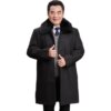 Middle-aged and elderly men's coat plus velvet thickened men's clothing middle-aged winter clothes dad's long cotton clothes grandpa's coat