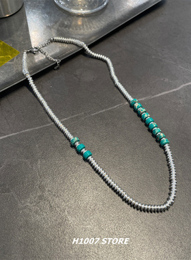 粉丝福利款彩色串珠项链男款小众设计感嘻哈风手链拼接款女锁骨链
