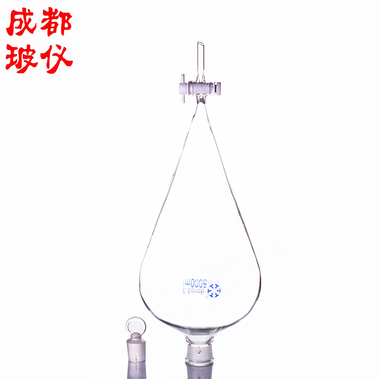 法培 四氟梨形分液漏斗 10ml~2万ml 无刻度菱形分液漏斗 四氟阀门 - 图3