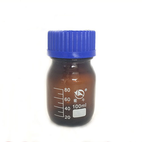 蜀牛试剂瓶 蓝盖中性料玻璃丝口试剂瓶螺纹口100ml棕色 厂家直销 - 图0