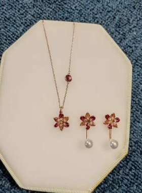 Idyllia花朵项链女25年新款套装