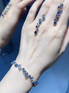 Constella蓝泡泡项链女2025年新款轻奢高级送闺蜜礼物ins镶钻套装