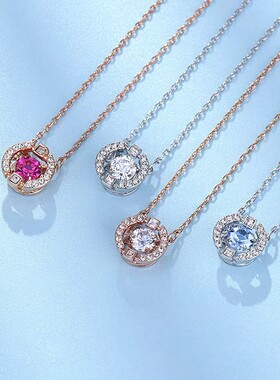 红色天鹅气质百搭项链锁骨链礼物