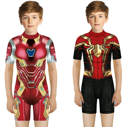 Детский купальник для мальчиков, детские герои, коллекция 2023, Человек-паук, Железный Человек