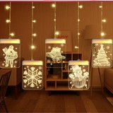 Светодиодный рождественский свет 3D колокол снежинки подвесная легкая струнная комната стеклян