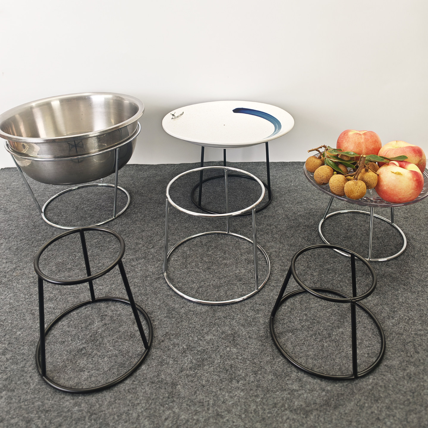 烤肉架烤盘双层架锥形刺身盘架圆形涮锅肉片架鱼生架点心盘陈列架,淘宝优惠券,粉丝福利购,淘宝优惠卷