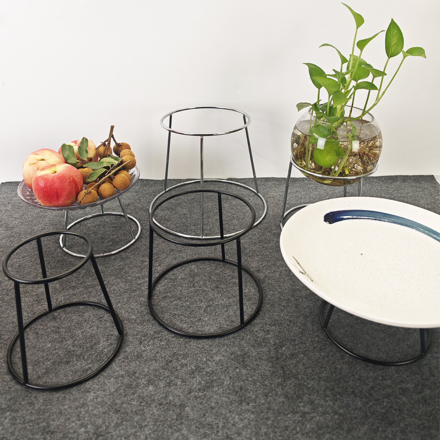 烤肉架烤盘双层架锥形刺身盘架圆形涮锅肉片架鱼生架点心盘陈列架,淘宝优惠券,粉丝福利购,淘宝优惠卷