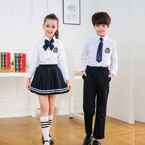 国庆中小学生儿童大合唱团表演出服装诗朗诵歌咏比赛英伦风班校服 - 图0