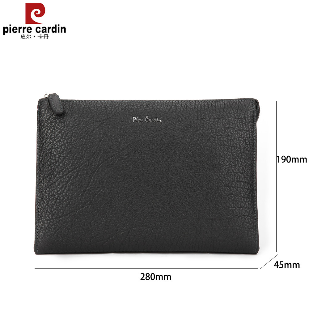 皮尔卡丹真皮男士信封包新款手拿包 黛碧箱包男士包袋