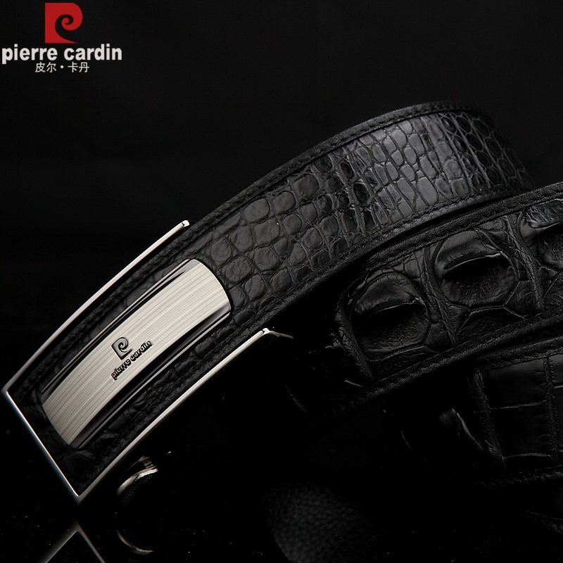 皮尔卡丹男士养殖鳄鱼皮潮牛皮裤带 黛碧箱包腰带/皮带/腰链