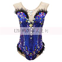 LIUHUO Artistic Gymnastics Suit Womens Competition Suits Adult Artistry La Gymnastics professional Custom Costume Out of Blue