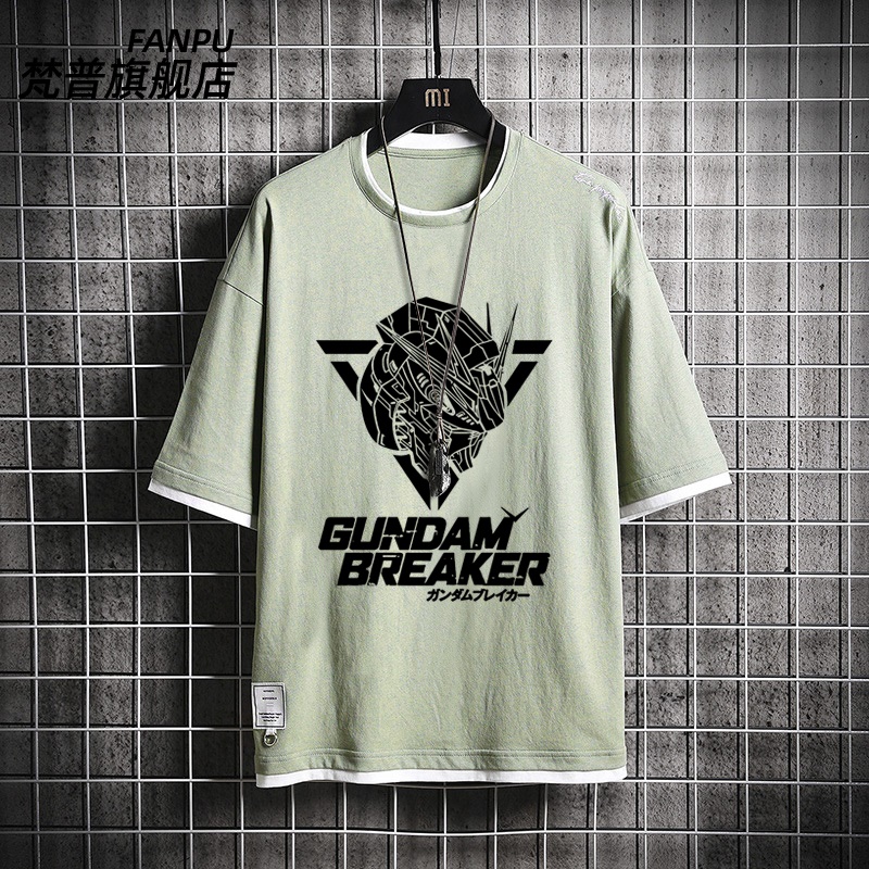 机动战士高达 Gundam 联名短袖2022年春季新款潮牌半袖T恤内搭男 - 图3