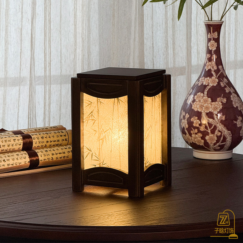 中式落地台灯客厅卧室书房茶室民宿酒店装饰灯具创意复古中式台灯
