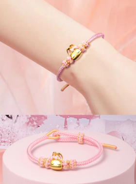 精品手工转运珠手绳可穿黄金金珠