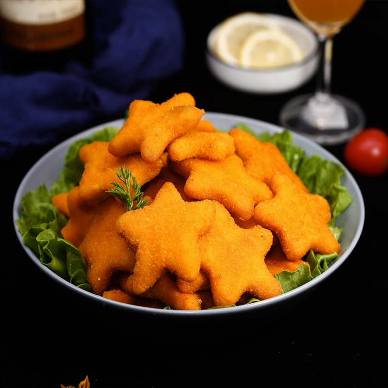 星星鸡块冷冻半成品油炸小吃串鸡排空气炸锅鸡米花商用五角星鸡块,淘宝优惠券,粉丝福利购,淘宝优惠卷