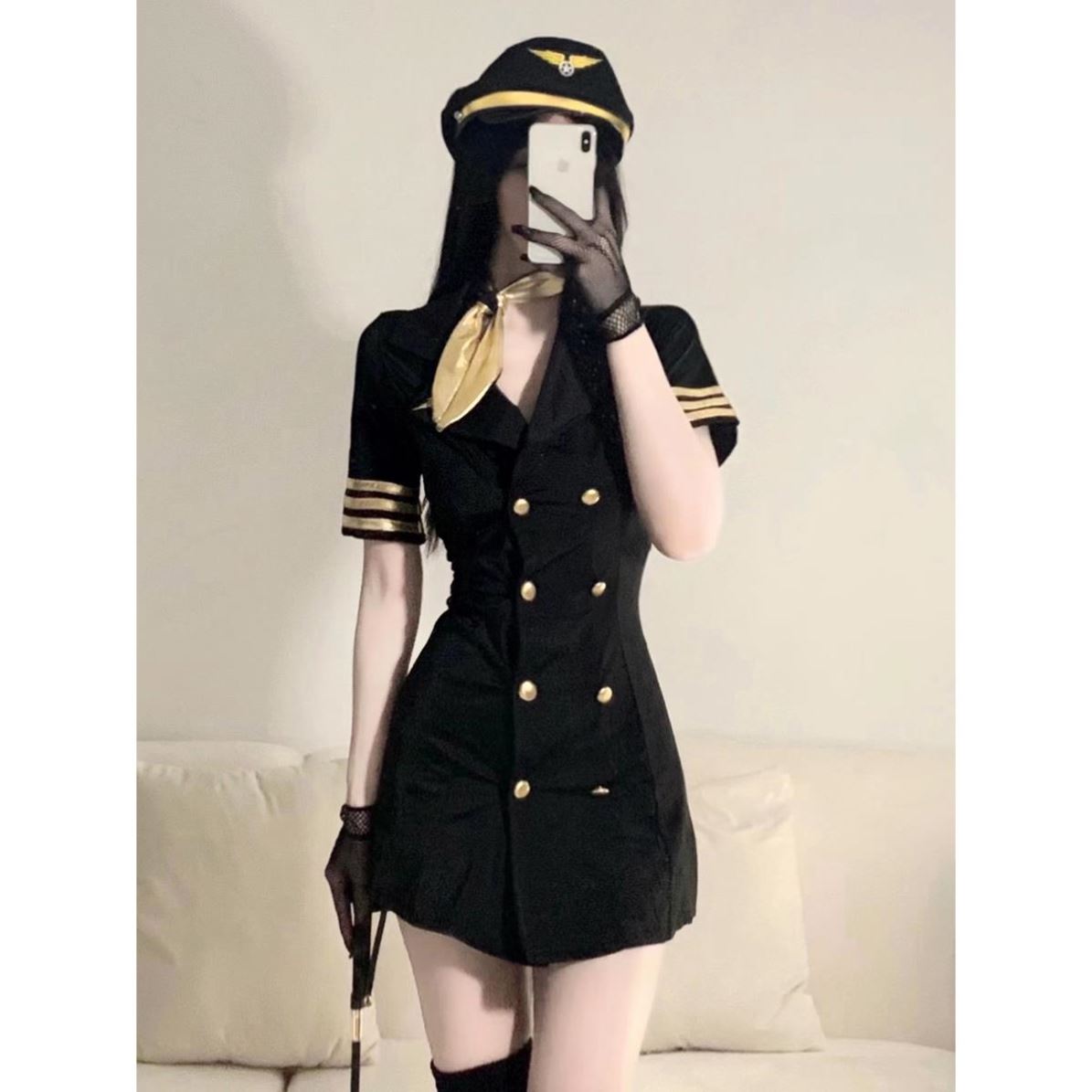 性感空姐制服cos套装纯欲修身紧身空乘航空职业装角色OL秘书服装 - 图0