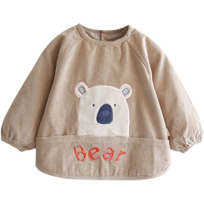 宝宝罩衣男女儿童纯棉防水防脏反穿衣婴幼儿长袖灯芯绒围兜吃饭衣,淘宝优惠券,粉丝福利购,淘宝优惠卷