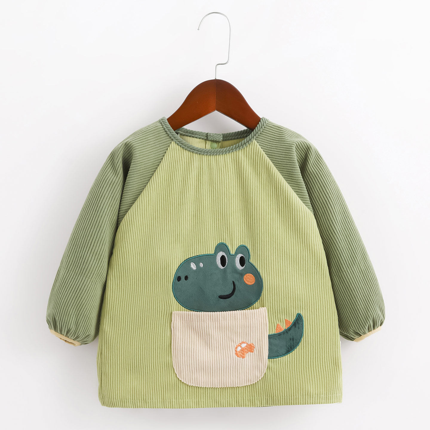 宝宝罩衣防水防脏吃饭围兜秋冬季幼儿园罩衫男孩弹力灯芯绒反穿衣,淘宝优惠券,粉丝福利购,淘宝优惠卷