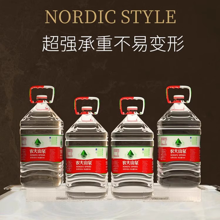 浴缸置物架高级轻奢风免打孔卫生间多功能置物亚克力板透明展示架 - 图2