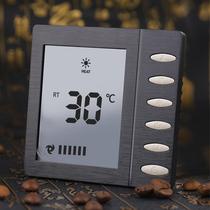Black Wire Drawing Liquid Crystal Thermostat Hotel CENTRAL AIR CONDITIONING CONTROL TEMPERATURE-CONTROLLED FAN COIL INTELLIGENT SWITCH PANEL