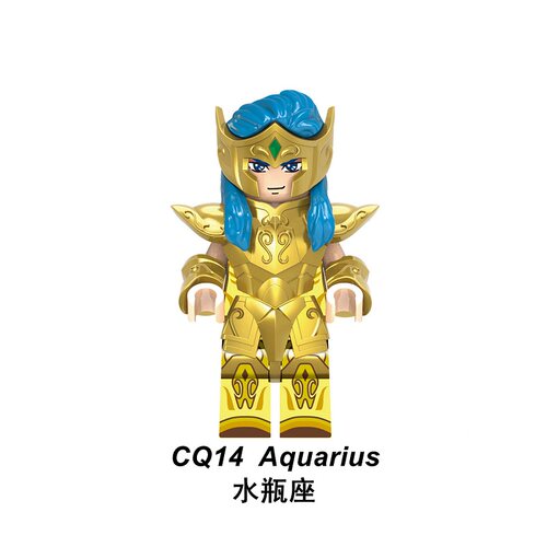 CQ11CQ22动漫黄金圣斗士星矢十二宫12星座第三方拼装积木人仔玩具 - 图3