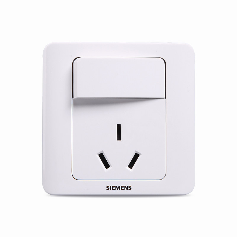 西门子16a三孔带开关远景雅白面板 西门子璞高专卖电源插座