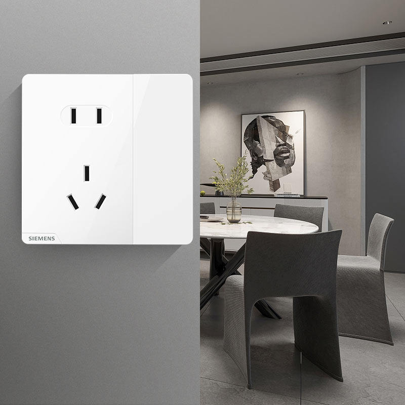 西门子五孔一开带开关控制按钮插座 西门子璞高专卖电源插座