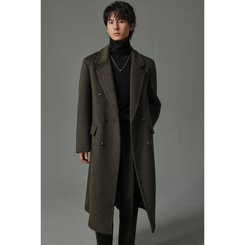 w2x秋冬季950g重磅长毛双面羊毛呢大衣男中长款妮子风衣外套,淘宝优惠券,粉丝福利购,淘宝优惠卷