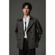 New fall draped short trench coat for men