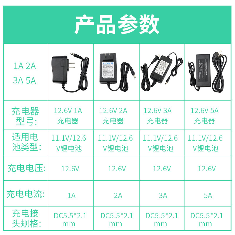 12.6V锂电池组聚合物电池充电器1A2A手电钻电动镙丝刀通用充电器 - 图2