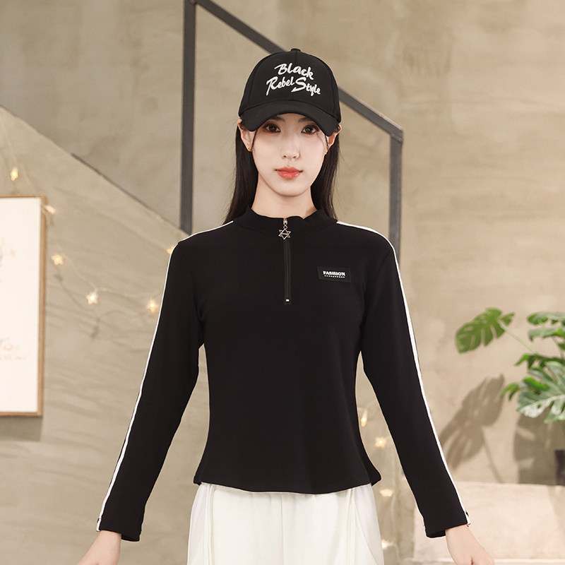 2025秋冬新款广场舞服装长袖上衣女士拉链健身运动服,淘宝优惠券,粉丝福利购,淘宝优惠卷