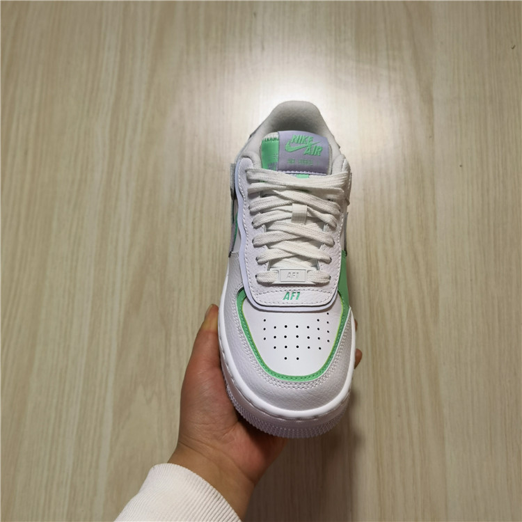 耐克 Nike Air Force 1 AF1 Shadow白绿紫马卡龙板鞋CU8591-103-图0