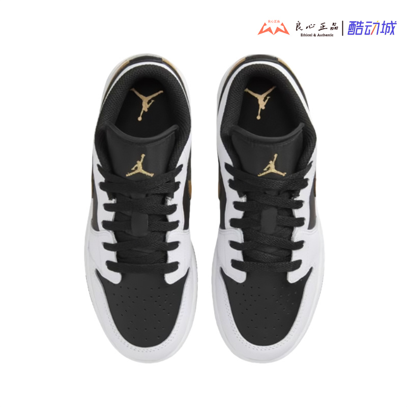 Air Jordan AJ1 Low黑白金钩男女复古防滑耐磨篮球鞋 553560-172-图1