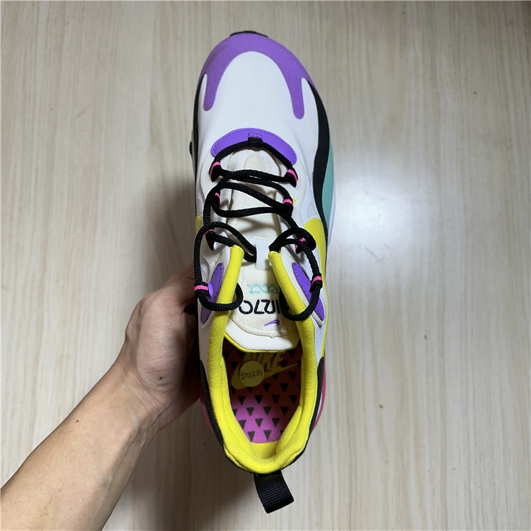 Nike/耐克AIR MAX 270 REACT男女气垫休闲运动跑鞋 AO4971-101-图0