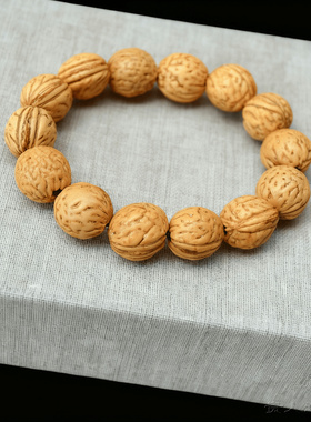 天然文玩桃核手串山桃胡手把件盘玩脑纹小核桃手链男女饰品通货