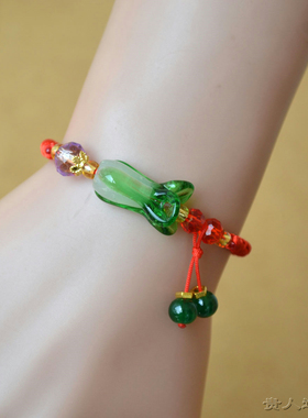 平安扣蝴蝶结葫芦福锁端午红绳