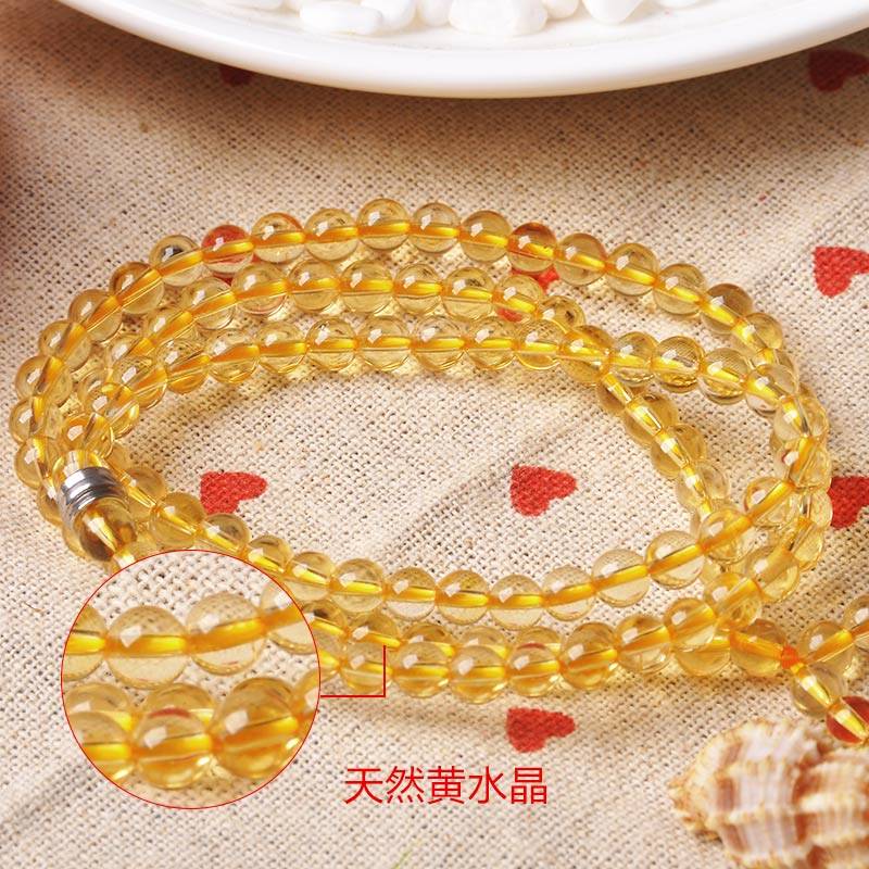 天然黄水晶手串多层时尚彩色宝石 jolee手链