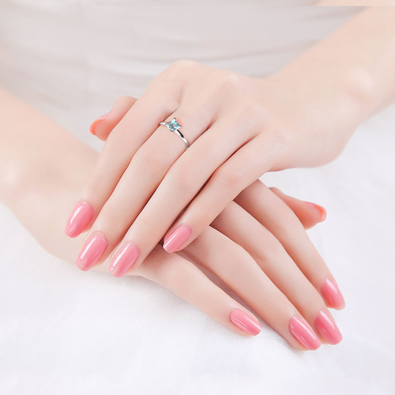 女18k金托帕石彩色宝石送女友指环 jolee戒指/指环